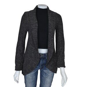 Roxy Charcoal Gray Open Front Cardigan Sweater Medium